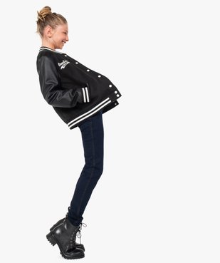 Jean fille brut coupe slim en coton stretch - Camps vue5 - CAMPS UNITED - GEMO