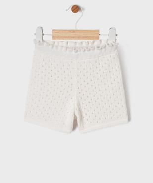 Short ajouré façon crochet bébé fille vue1 - GEMO(BEBE DEBT) - GEMO