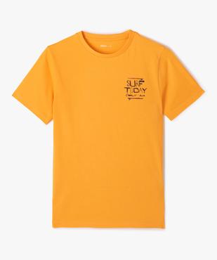 Tee-shirt imprimé manches courtes garçon vue1 - GEMO (JUNIOR) - GEMO