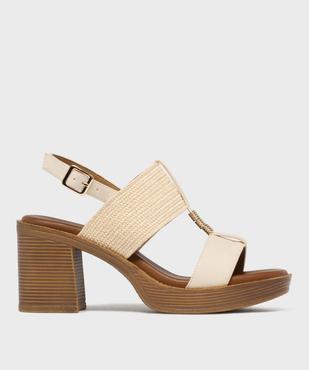 Sandales à talon avec larges brides et bijoux femme - Follow Me vue1 - FOLLOW ME - GEMO