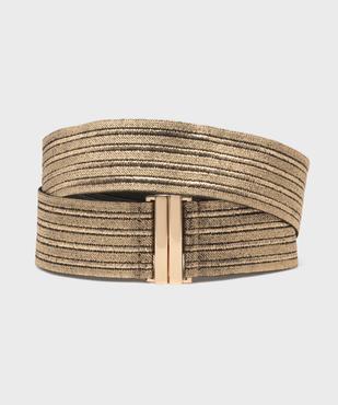 Ceinture large élastique avec fermeture à clipser femme vue1 - GEMO (ACCESS) - GEMO