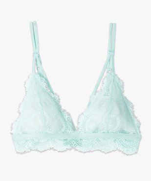Soutien-gorge triangle sans armatures en dentelle vue4 - GEMO(HOMWR FEM) - GEMO