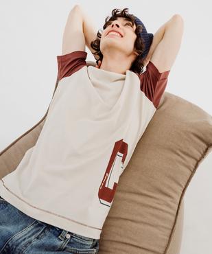 Tee-shirt manches courtes raglan contrastantes homme - Camps United vue5 - CAMPS GEMO FOR GOOD - GEMO