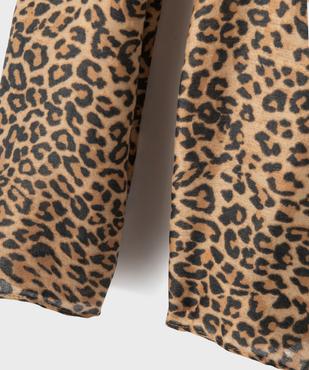 Foulard à motif léopard femme vue2 - GEMO 4G FEMME - GEMO