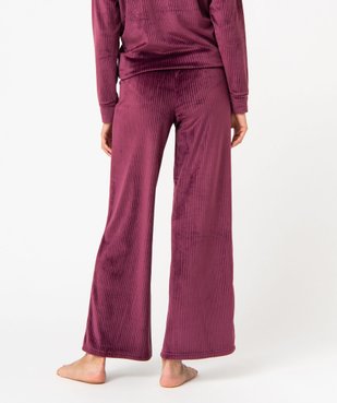 Pantalon de pyjama en velours côtelé femme vue3 - GEMO(HOMWR FEM) - GEMO