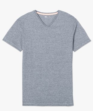 Tee-shirt homme à manches courtes et col V coupe slim vue4 - GEMO (HOMME) - GEMO