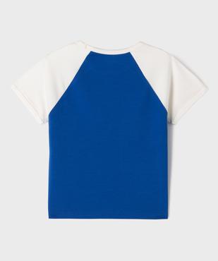 Tee-shirt manches courtes raglan look sport fille - Camps United vue3 - CAMPS GEMO FOR GOOD - GEMO