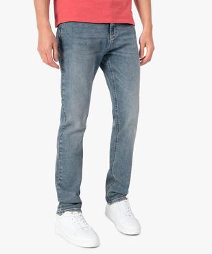 Jean homme coupe slim aspect délavé vue1 - GEMO (HOMME) - GEMO