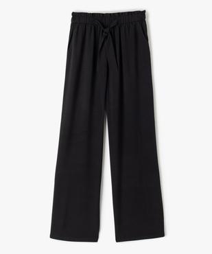 Pantalon fille ample avec taille élastique et ceinture à nouer vue1 - GEMO (JUNIOR) - GEMO