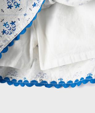 Jupe courte à volants fleurie fille - LuluCastagnette vue3 - LULUCASTAGNETTE - GEMO