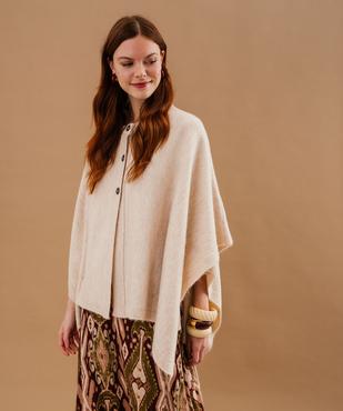 Gilet cape en maille moelleuse femme vue6 - GEMO(FEMME PAP) - GEMO