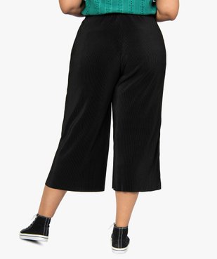 Pantalon femme en maille plissée longueur 7/8ème vue3 - GEMO (G TAILLE) - GEMO