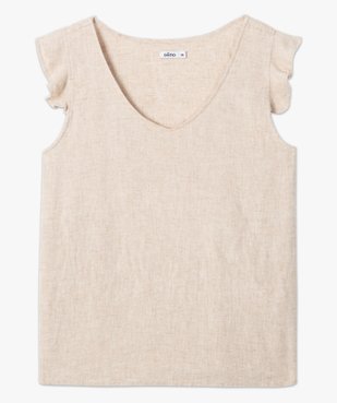 Blouse femme sans manches contenant du lin vue4 - GEMO(FEMME PAP) - GEMO