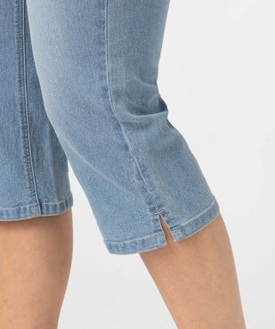 Pantacourt femme en jean coupe Slim vue5 - GEMO(FEMME PAP) - GEMO