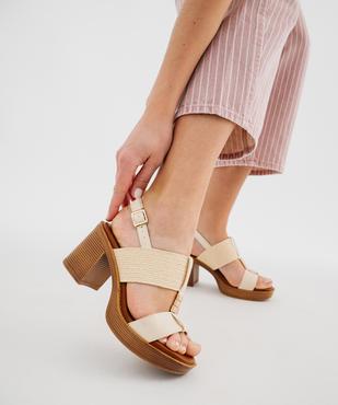 Sandales à talon avec larges brides et bijoux femme - Follow Me vue7 - FOLLOW ME - GEMO