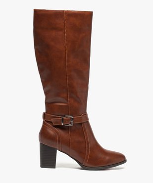 Bottes femme à talon forme cavalière avec bride à boucle vue1 - GEMO(URBAIN) - GEMO