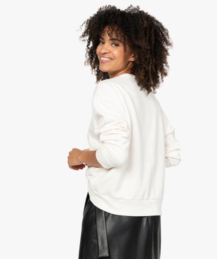 Sweat femme large molletonné et imprimé vue3 - GEMO(FEMME PAP) - GEMO