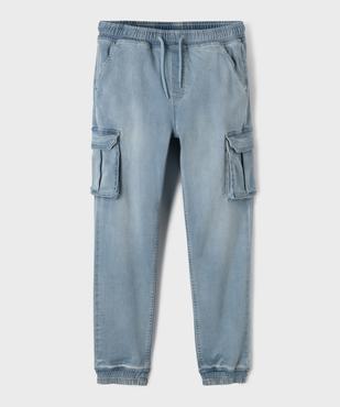 Jean jogger cargo en denim très extensible garçon vue1 - GEMO 4G GARCON - GEMO