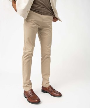Pantalon chino homme en coton stretch vue2 - GEMO (HOMME) - GEMO