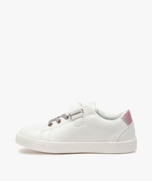 Baskets fille unies avec licorne imprimée sur le côté vue3 - GEMO (ENFANT) - GEMO