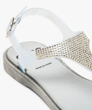 Sandales filles avec entre-doigt et strass sur le dessus vue6 - GEMO (ENFANT) - GEMO