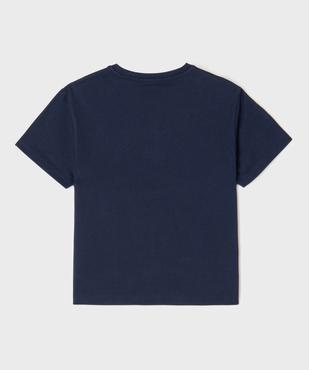 Tee-shirt manches courtes avec inscription brodée garçon - LuluCastagnette vue3 - LULU CASTAGNETTE GEMO FOR GOOD - GEMO