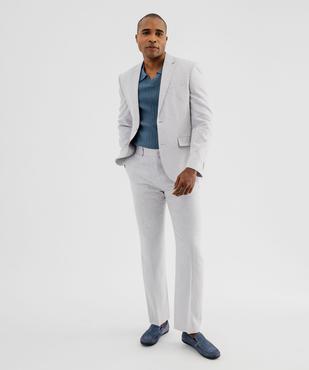 Veste de costume droite en viscose et lin homme vue5 - GEMO 4G HOMME - GEMO
