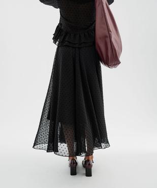 Jupe longue en voile à motifs plumetis femme vue4 - GEMO(FEMME PAP) - GEMO