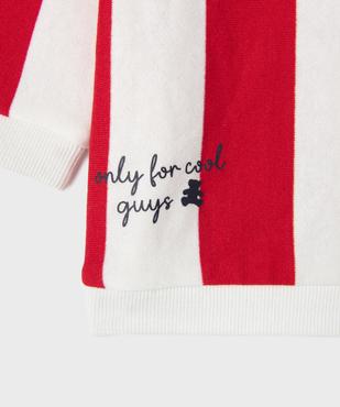 Sweat à rayures avec col polo bébé garçon - LuluCastagnette vue4 - LULU CASTAGNETTE GEMO FOR GOOD - GEMO