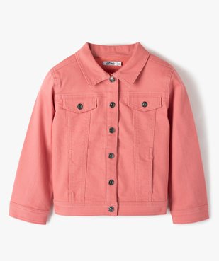 Veste fille en twill extensible vue1 - GEMO (ENFANT) - GEMO
