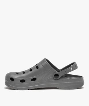 Sabots souples homme dessus uni perforé vue3 - GEMO (PLAGE) - GEMO