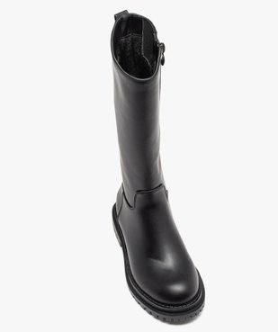 Bottes fille plates unies et fourrées à zip vue5 - GEMO (ENFANT) - GEMO