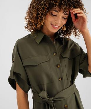 Robe chemise à manches courtes femme vue2 - GEMO(FEMME PAP) - GEMO