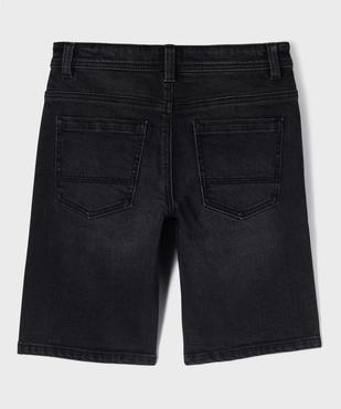 Bermuda en jean stretch coupe slim taille ajustable garçon vue3 - GEMO (JUNIOR) - GEMO