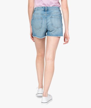 Short femme en jean aspect usé vue3 - GEMO(FEMME PAP) - GEMO