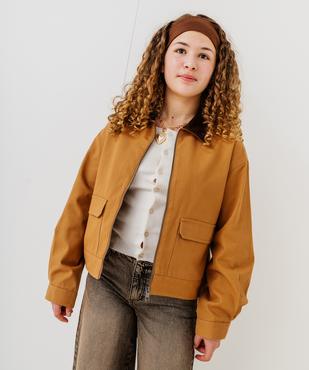 Veste en coton avec col en velours côtelé fille vue6 - GEMO 4G FILLE - GEMO