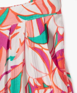 Short ample en viscose froissée fille vue2 - GEMO 4G FILLE - GEMO