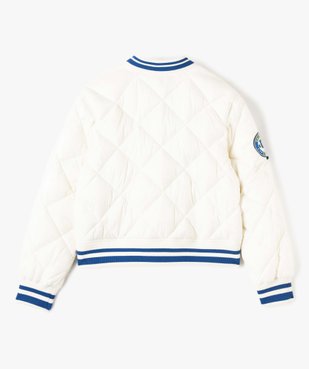 Blouson bomber fille matelassé à détails rayés - Camps United vue5 - CAMPS UNITED - GEMO