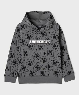 Sweat à capuche imprimé garçon - Minecraft vue1 - MINECRAFT - GEMO