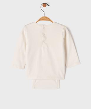 Tee-shirt manches longues body 2 en 1 bébé mixte vue4 - GEMO 4G BEBE - GEMO