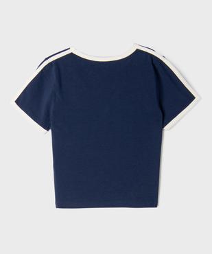 Tee-shirt manches courtes court fille - Camps United vue3 - CAMPS GEMO FOR GOOD - GEMO