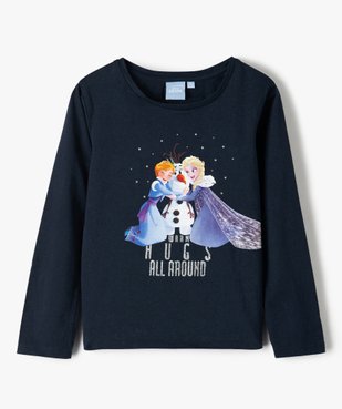 Tee-shirt fille avec motif La Reine des Neiges- Disney vue1 - DISNEY DTR - GEMO