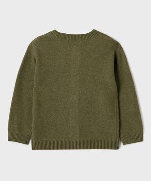 Gilet an maille à col rond fille vue3 - GEMO (ENFANT) - GEMO