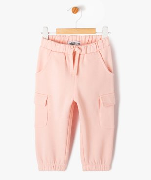 Pantalon de jogging avec poches à rabat bébé fille vue1 - GEMO 4G BEBE - GEMO