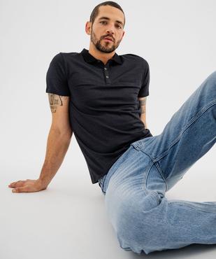 Polo manches courtes avec col contrastant homme vue5 - GEMO 4G HOMME - GEMO