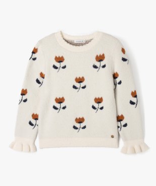 Pull douillet à motifs fleuris fille - LuluCastagnette vue2 - LULUCASTAGNETTE - GEMO