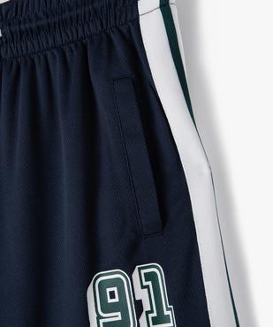 Bermuda en maille inspiration basket-ball garçon vue2 - GEMO (JUNIOR) - GEMO