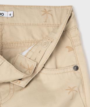 Bermuda en coton twill imprimé à revers garçon vue10 - GEMO 4G GARCON - GEMO