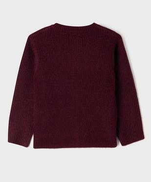 Gilet en grosse maille à col rond fille vue3 - GEMO (ENFANT) - GEMO