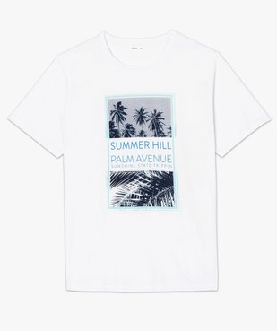 Tee-shirt homme à manches courtes avec motifs palmiers vue4 - GEMO (HOMME) - GEMO